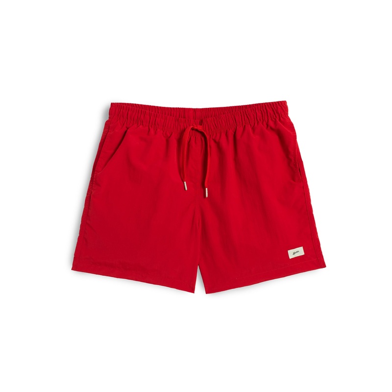 Solid Red Swim Trunk