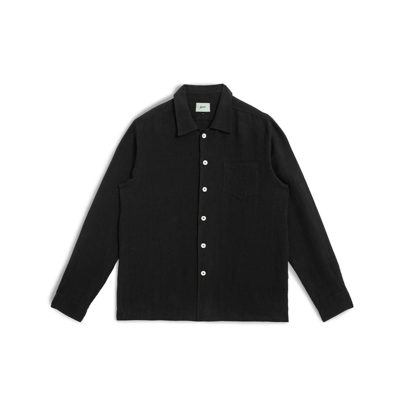 Coal Linen Leisure Shirt