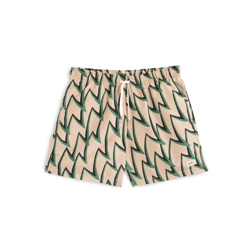 Emerald Jagged Frenzy Swim Trunk