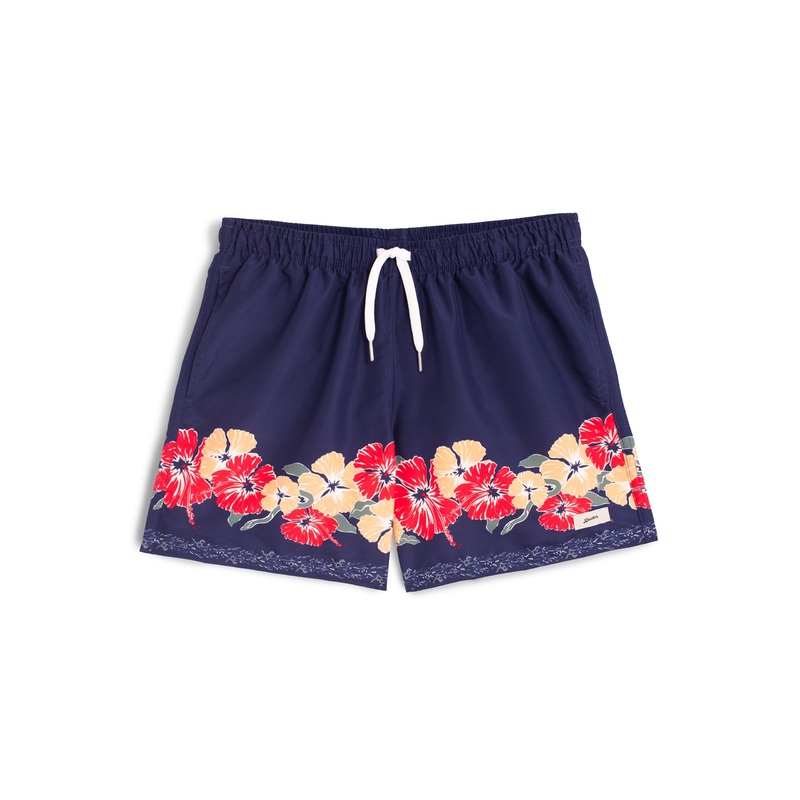 Indigo Ornate Bloom Swim Trunk