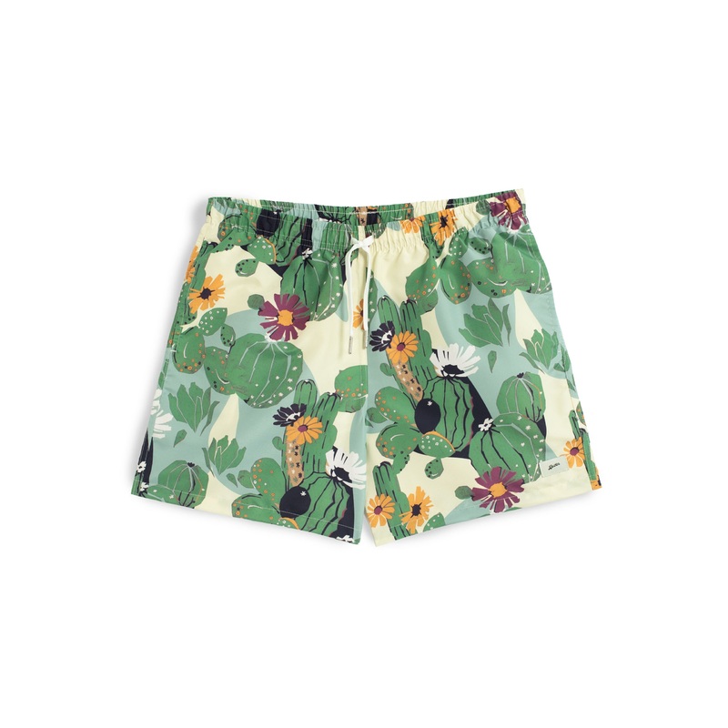Mod Cactus Print Swim Trunk