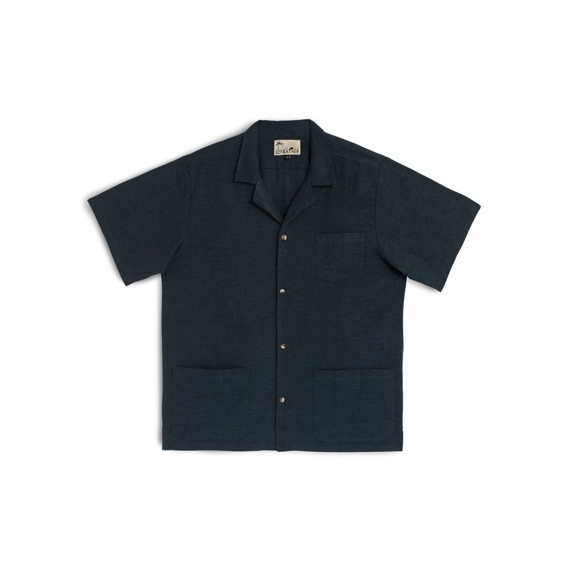 Navy Linen Traveler Shirt
