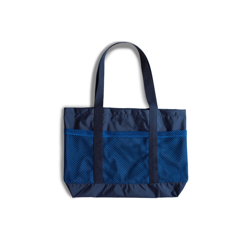 Navy Mesh Beach Tote