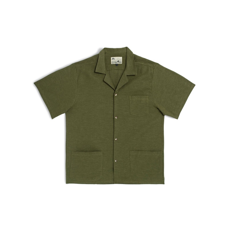 Olive Linen Traveler Shirt