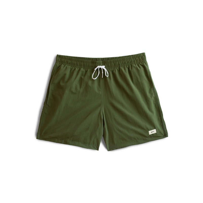 Solid Olive Swim Trunk