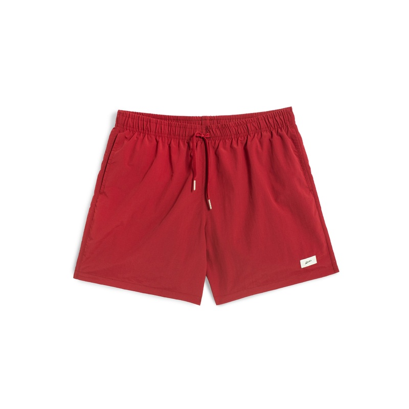 Solid Sangria Swim Trunk