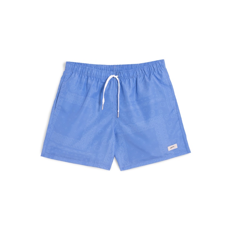 Cornflower Tonal Bandana Swim Trunk
