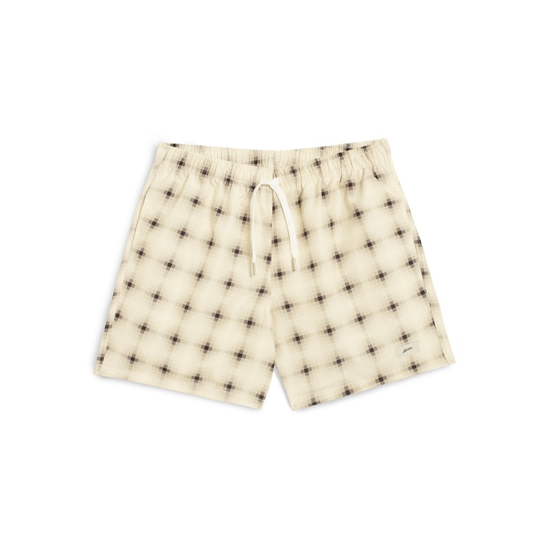 Ivory Digi Plaid Swim Trunk