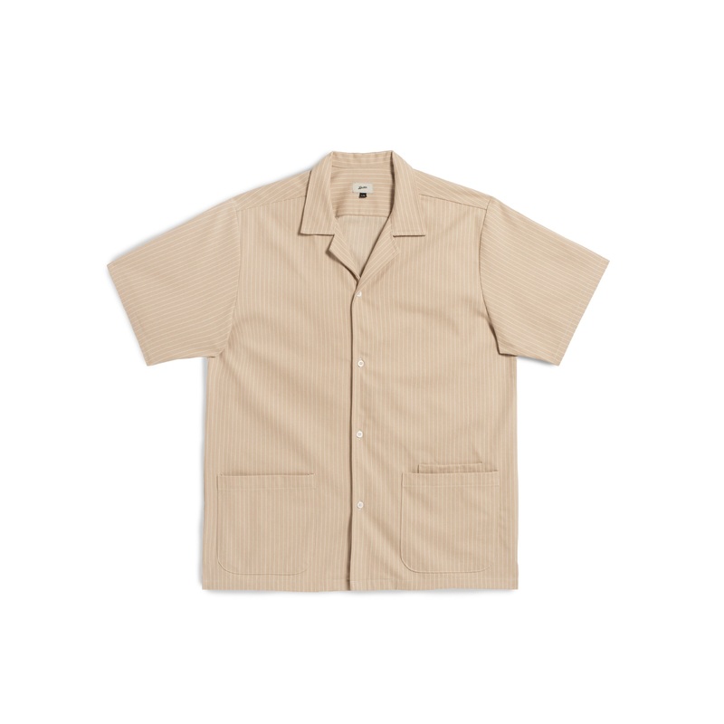 Latte Stripe Denim Traveler Shirt