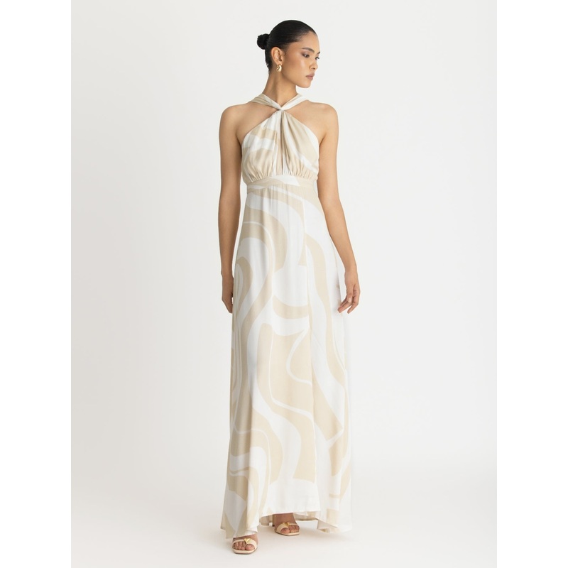 Lyra FSC Certified Viscose Dress - Luze Ivory