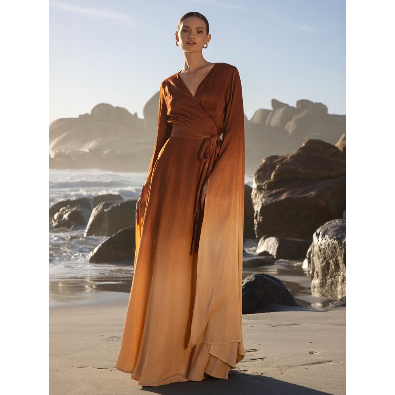 Maya FSC Certified Viscose Dress  Ombra Brown