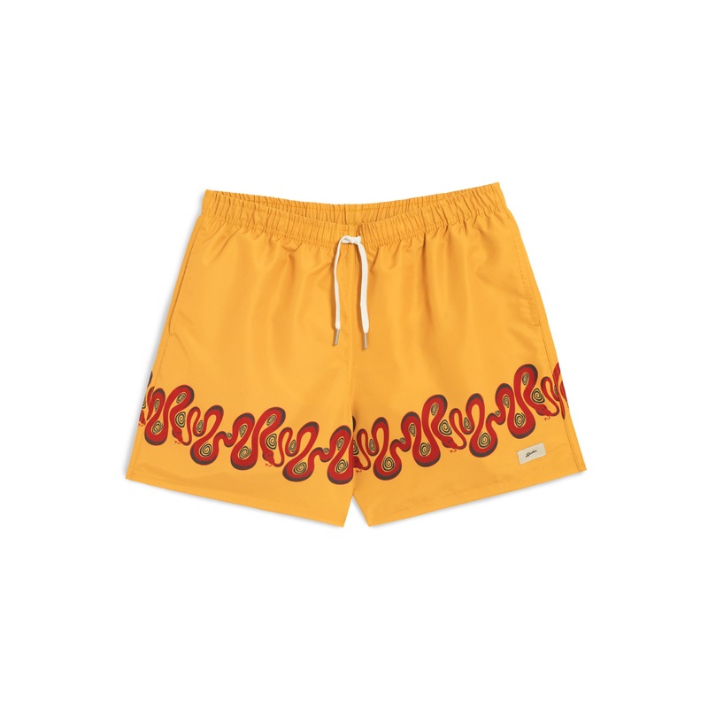 Ochre Dizzy Boa Swim Trunk