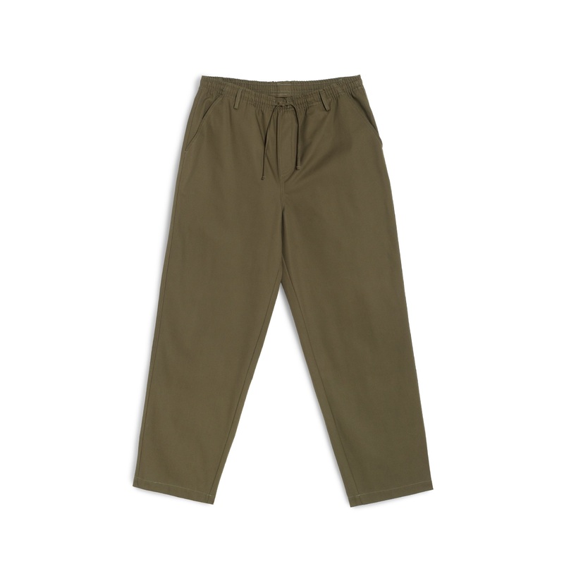 Olive Herringbone Leisure Pant