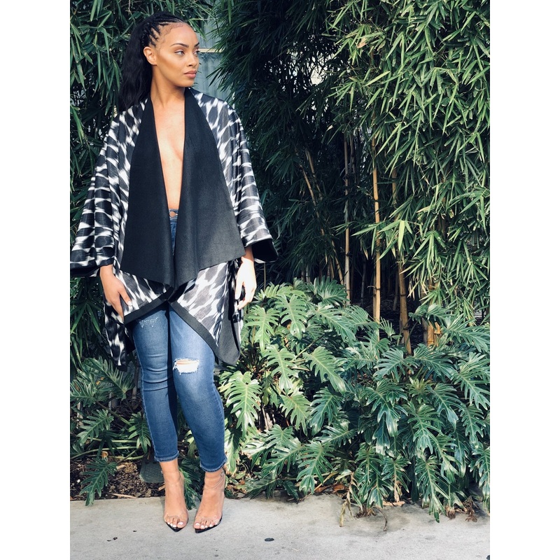 Reversible Amy Ben Poncho - Sokhna Black