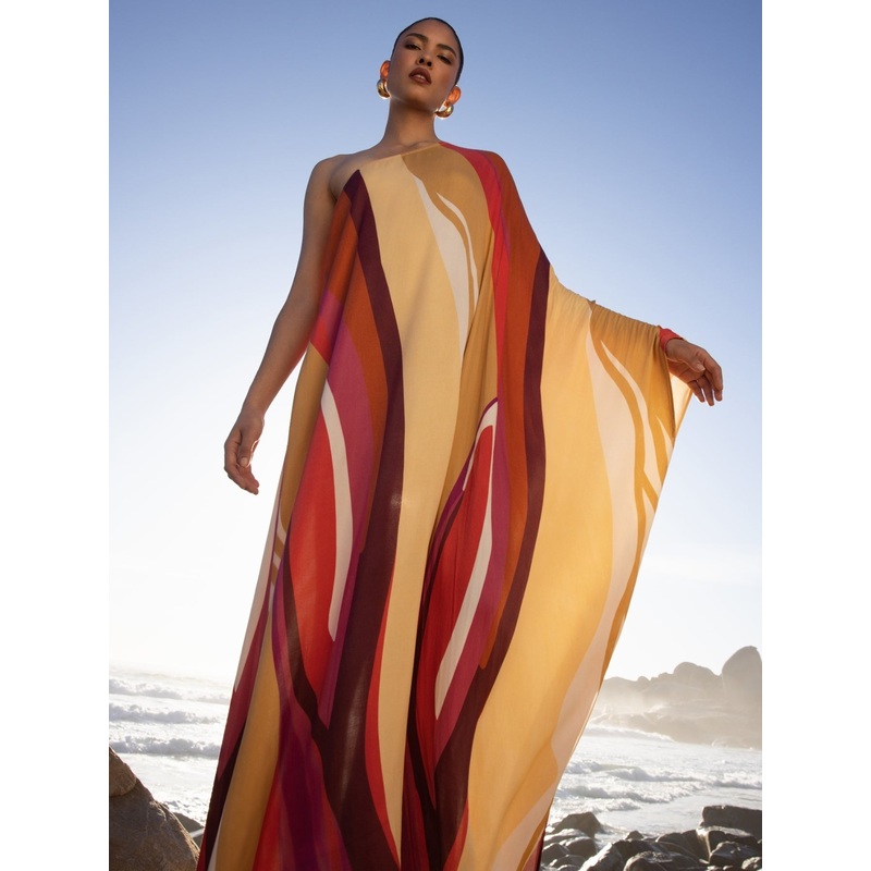 Satu FSC Certified Viscose Dress  Ovia Orange