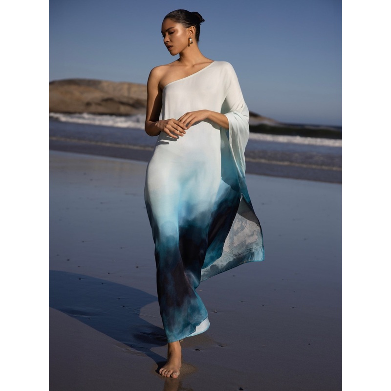 Satu FSC Certified Viscose Dress - Skye Blu