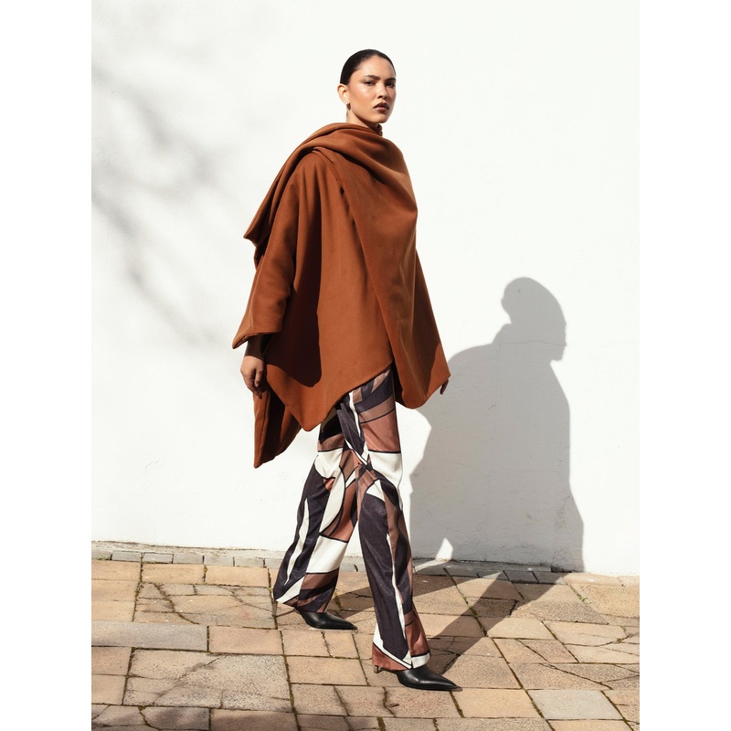 Wrap Cape  - Solid Brown