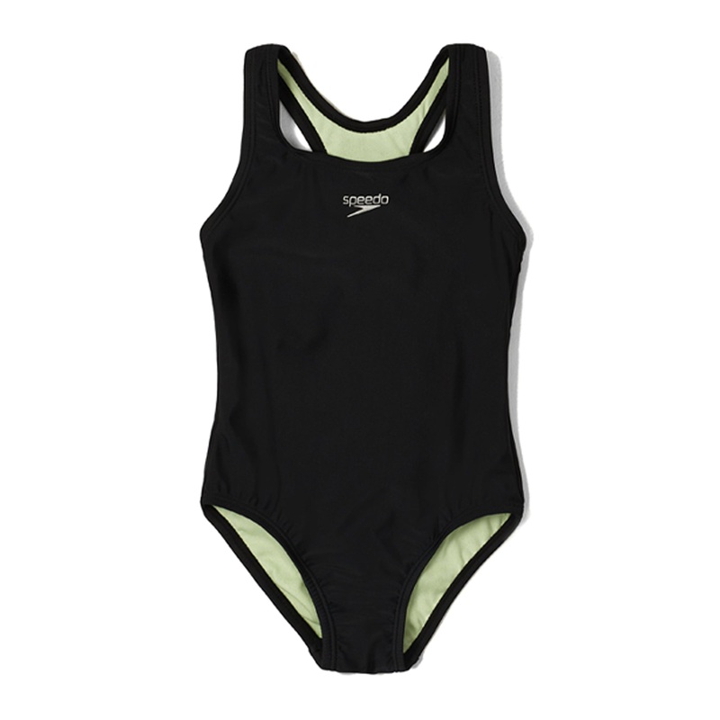 Girl's Racerback One Piece Swimsuit - Black