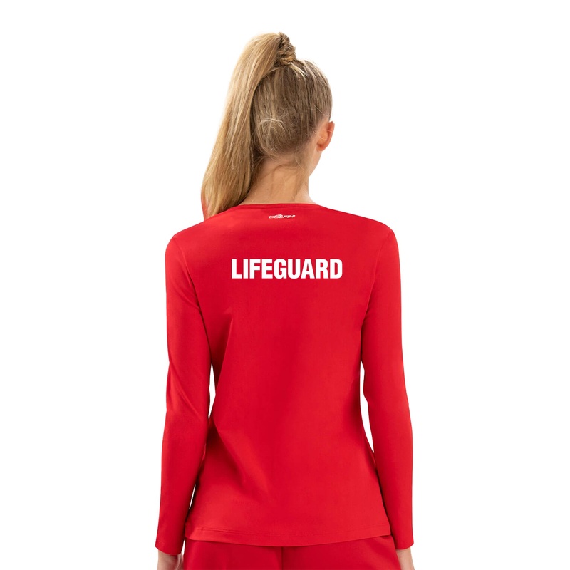Women's ''Lifeguard'' Rashguard - Red