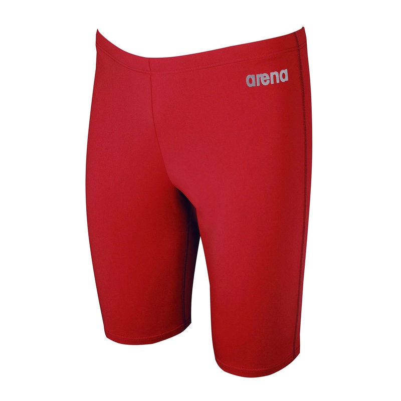 Boy's Team Solid Jammer Swimsuit - Red