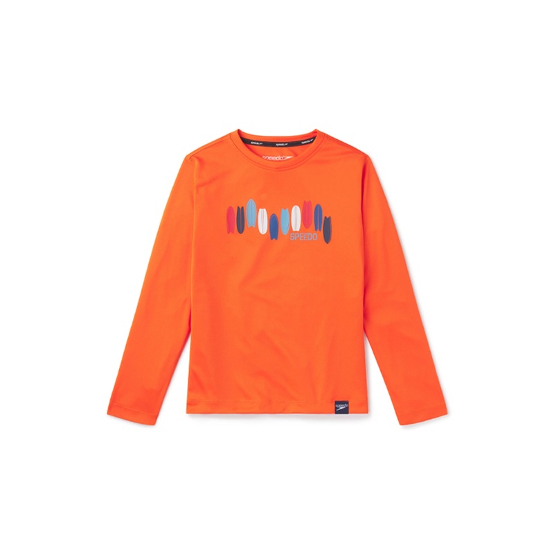 Long Sleeve Swim T-Shirt - Graphic Scarlet Ibis