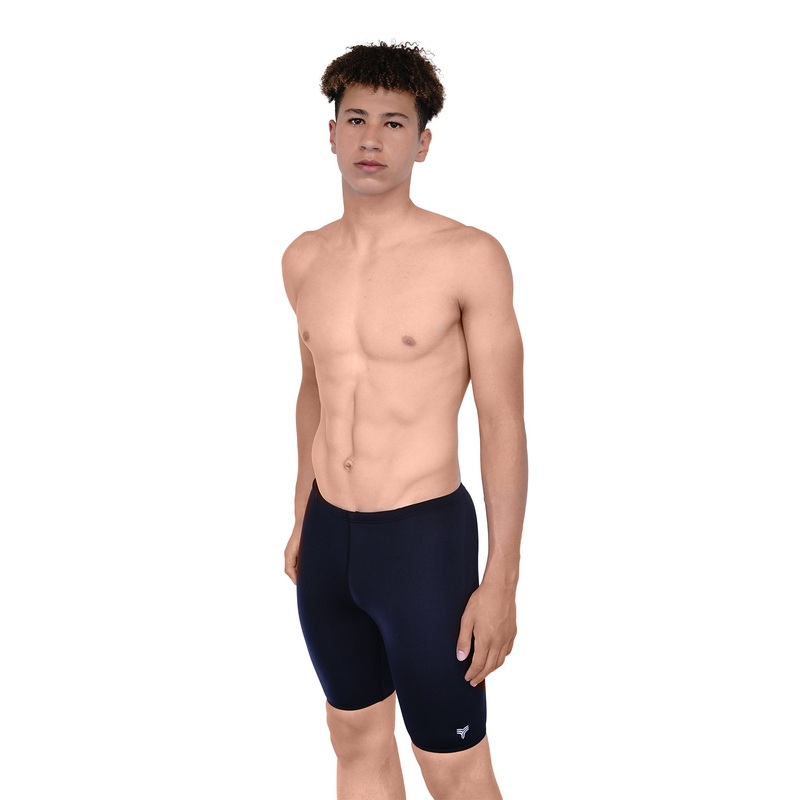 Men's Solid Jammer Swimsuit - Black