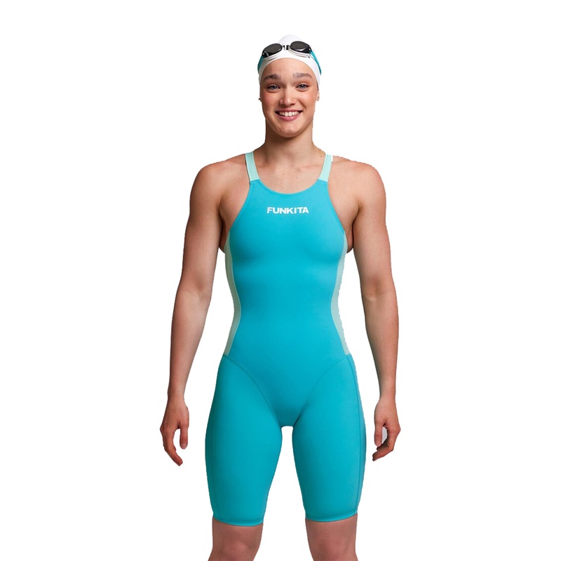 Women's Apex Viper Open Back Kneeskin Racing Suit - Mint Machine