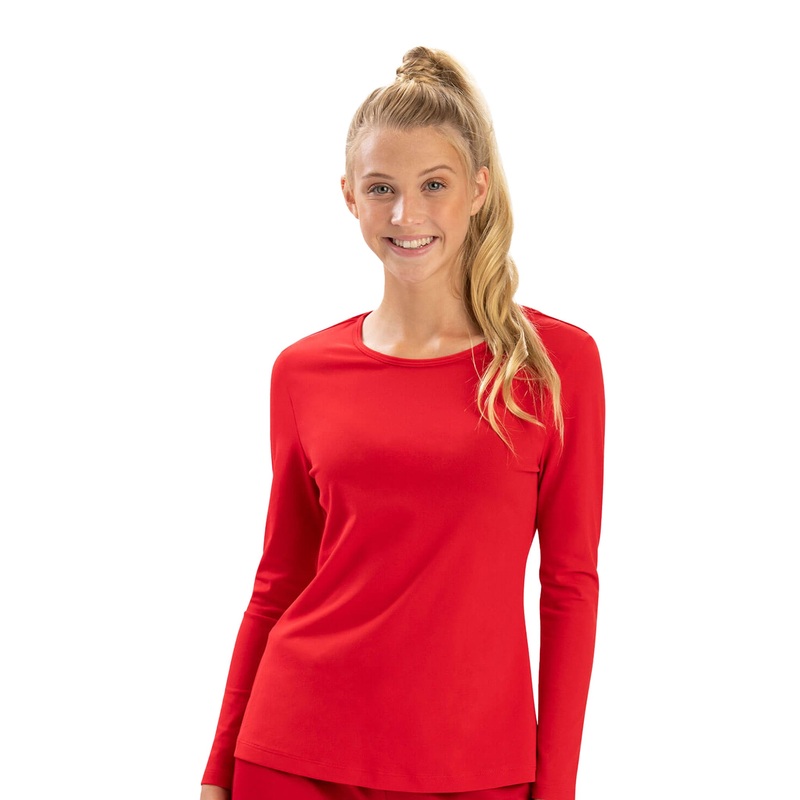 Women's Long Sleeve Rashguard - Red