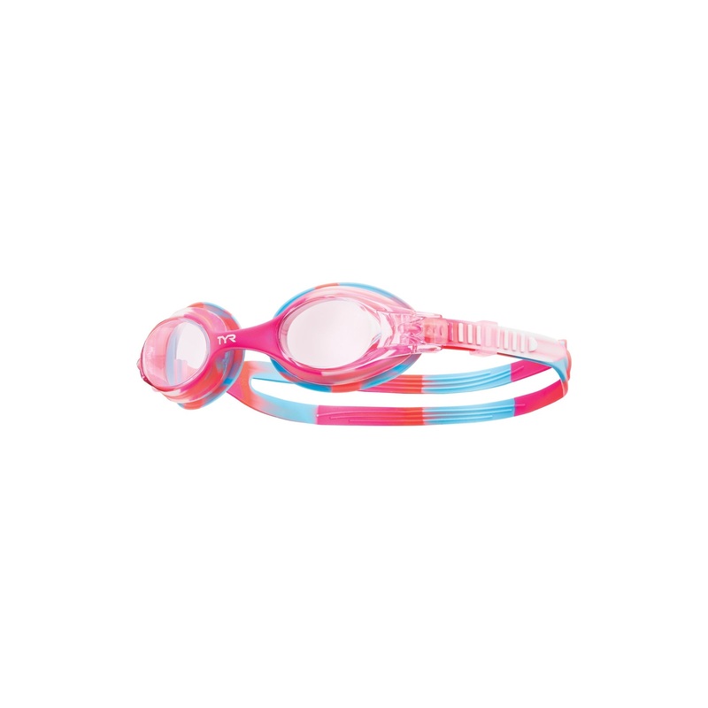 Kid's Swimple Tie-Dye Swim Goggles - White/Pink