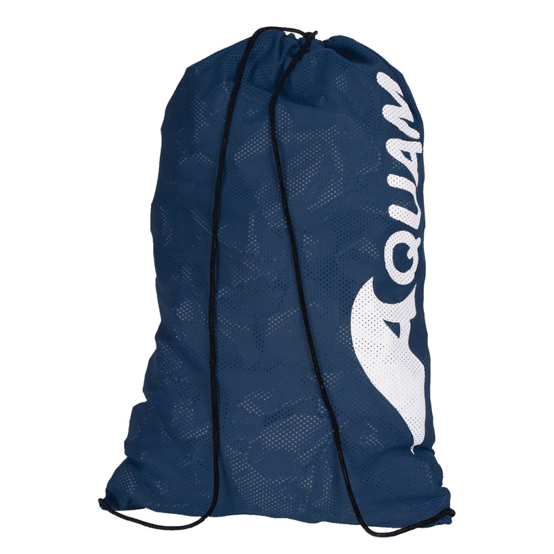 Mesh Drawstring Bag - Navy