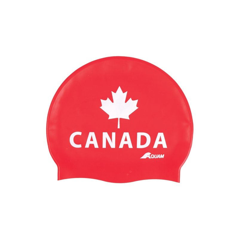 Canada Silicone Swim Cap - Red
