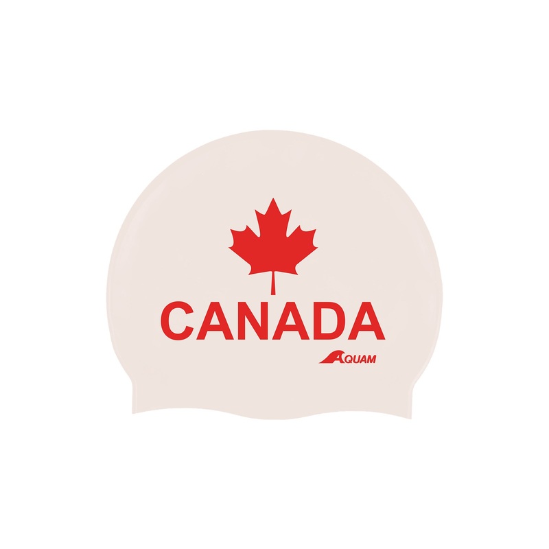 Canada Silicone Swim Cap - White