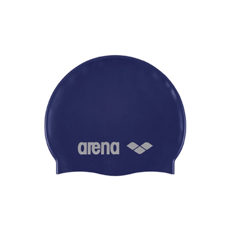 Classic Silicone Swim Cap - Navy/Grey