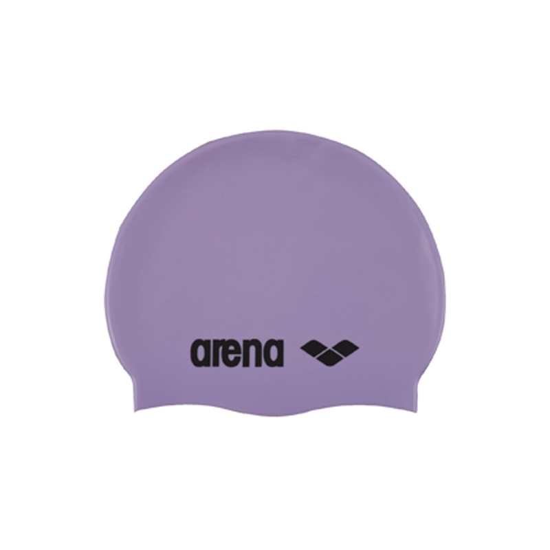Classic Silicone Swim Cap - Purple/Black