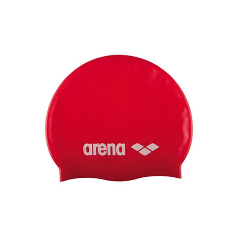 Classic Silicone Swim Cap - Red/White