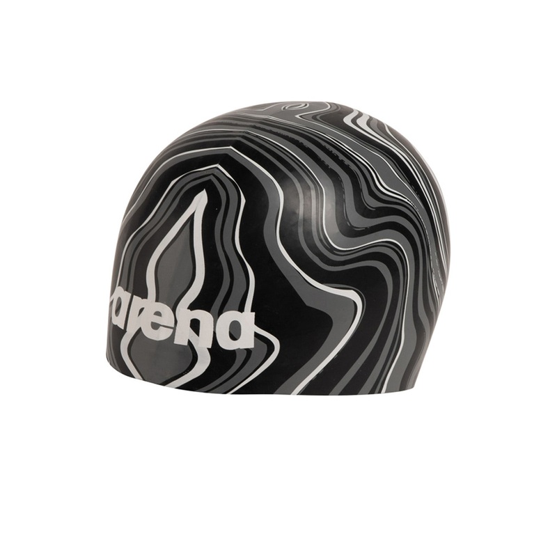 Poolish Moulded Silicone Swim Cap - Marbled