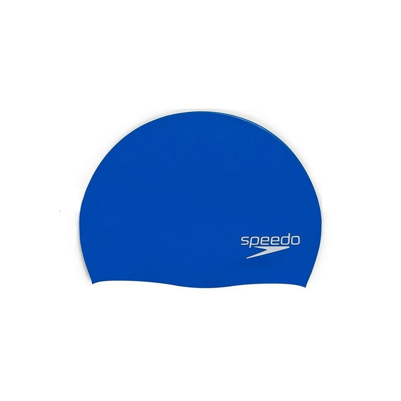 Silicone Long Hair Swim Cap - Blue