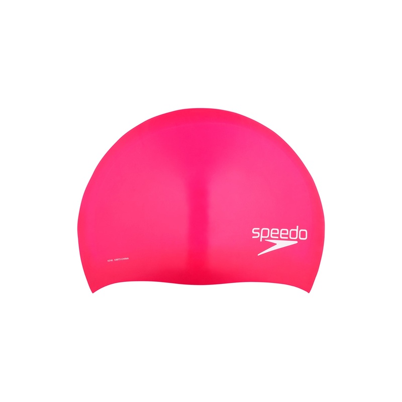 Silicone Long Hair Swim Cap - Pink