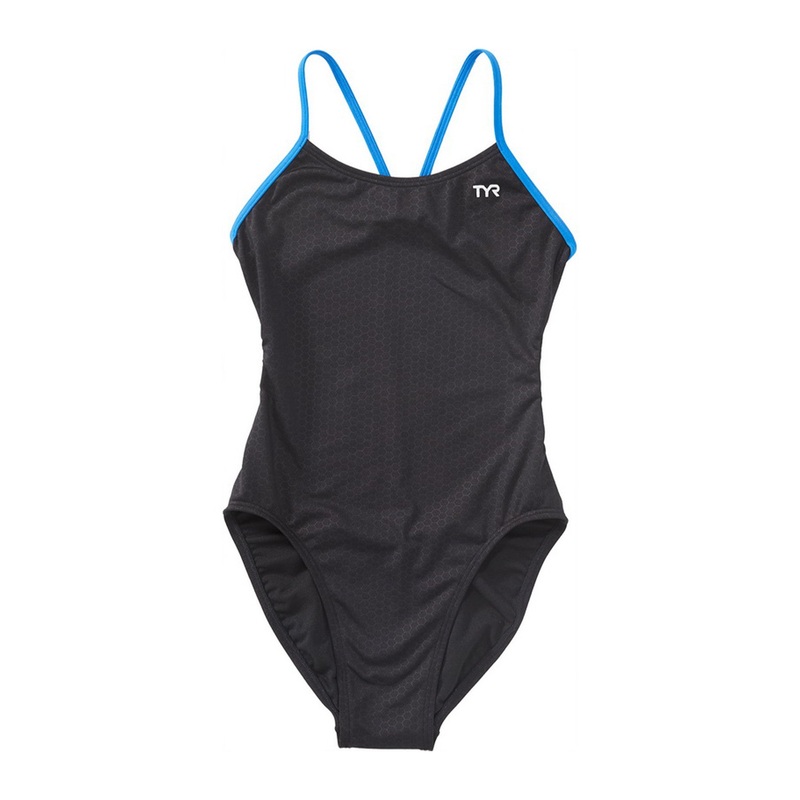 Girl's Hexa Cutoutfit Durafast Elite One Piece Swimsuit - Blue