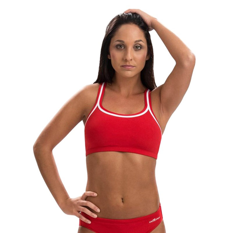 Women's Solid Bikini Top - Red