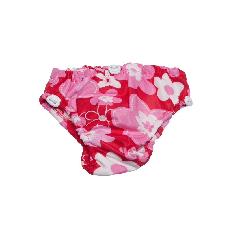 Adjustable Swim Diaper - Red Flowers