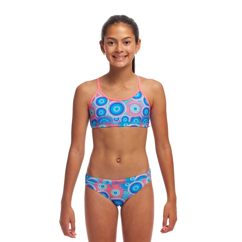 Girl's Raceback Two-Piece swimsuit - Bundjalung Blue