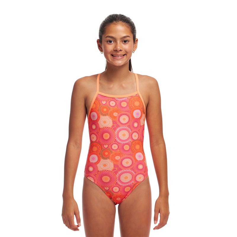 Girl's Tie Me Tight One Piece Swimsuit - Ahelh