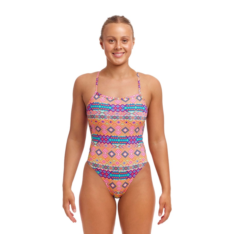 Woman's Twisted One Piece Swimsuit - Devil in Detail