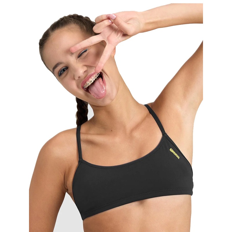 Women's Bandeau Play Swimsuit Top - Black