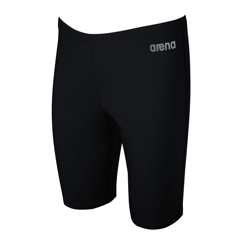 Boy's Team Solid Jammer Swimsuit - Black