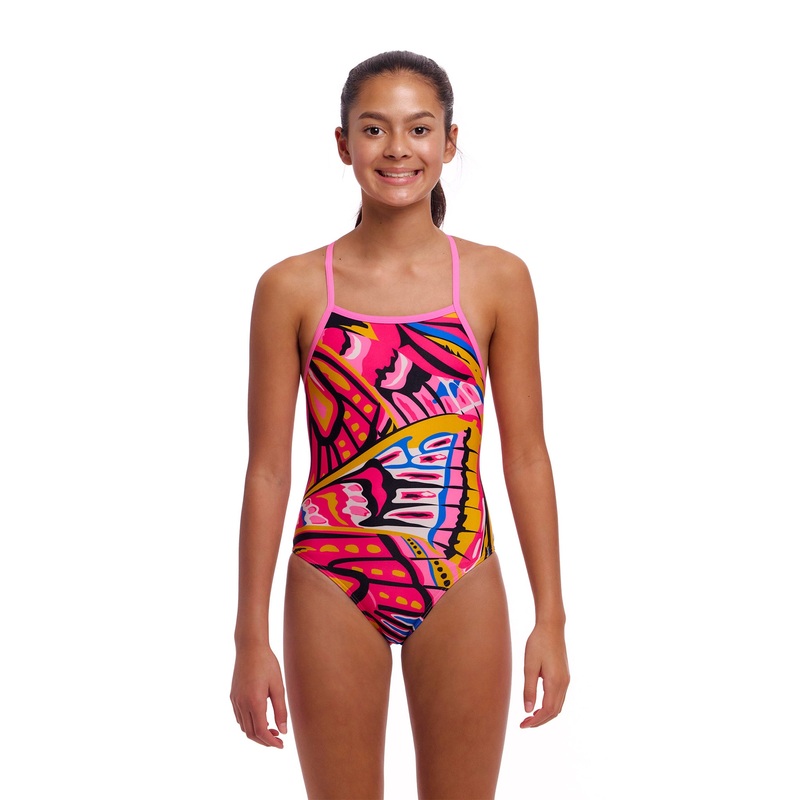 Girls Single Strap One Piece Swimsuit - Lover Files