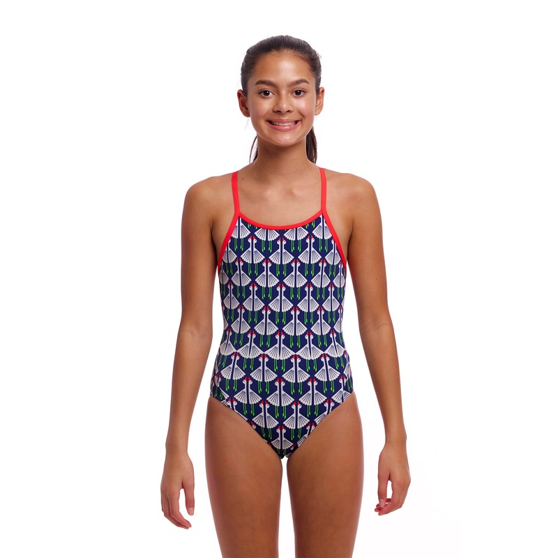 Girl's Diamond Back One Piece Swimsuit - Sitting Duck